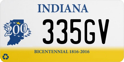 IN license plate 335GV