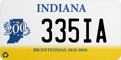IN license plate 335IA