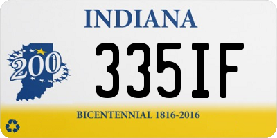 IN license plate 335IF