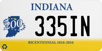IN license plate 335IN