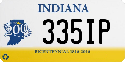 IN license plate 335IP