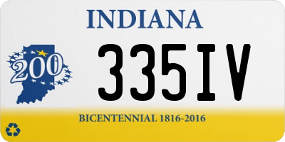 IN license plate 335IV