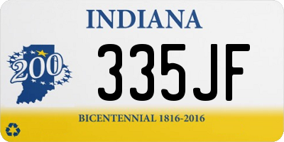 IN license plate 335JF