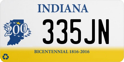 IN license plate 335JN