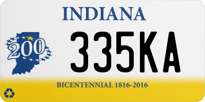 IN license plate 335KA