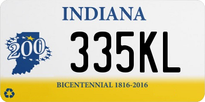 IN license plate 335KL