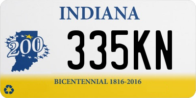 IN license plate 335KN