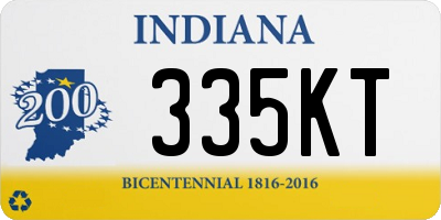 IN license plate 335KT