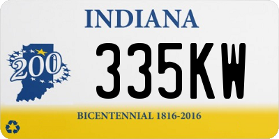 IN license plate 335KW