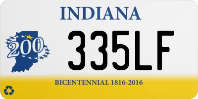 IN license plate 335LF