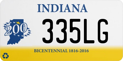 IN license plate 335LG