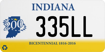 IN license plate 335LL