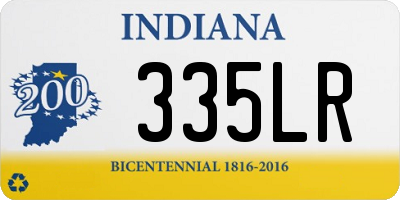 IN license plate 335LR