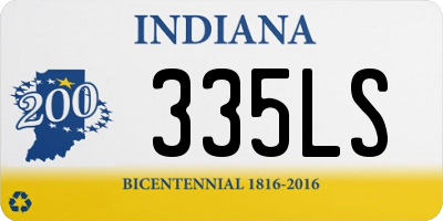 IN license plate 335LS