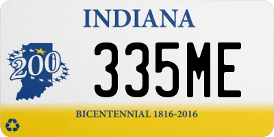 IN license plate 335ME