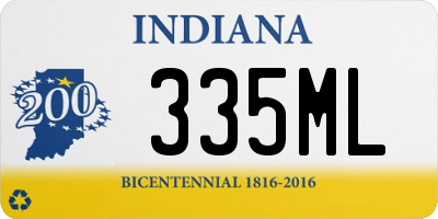 IN license plate 335ML