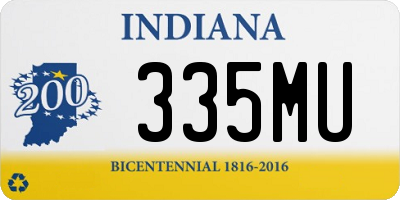 IN license plate 335MU