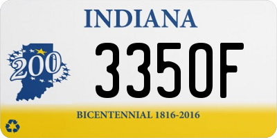 IN license plate 335OF