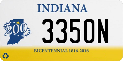 IN license plate 335ON