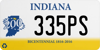 IN license plate 335PS