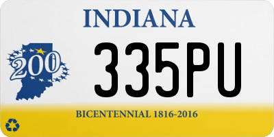 IN license plate 335PU