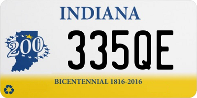 IN license plate 335QE