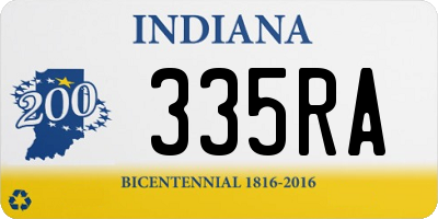 IN license plate 335RA