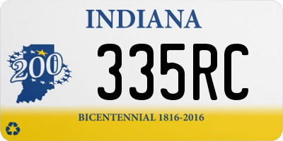 IN license plate 335RC