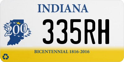 IN license plate 335RH