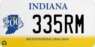 IN license plate 335RM