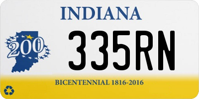 IN license plate 335RN