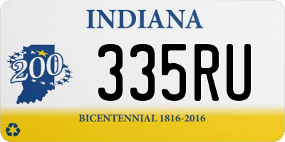 IN license plate 335RU