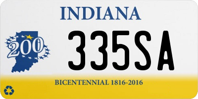 IN license plate 335SA