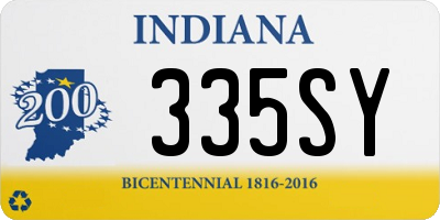 IN license plate 335SY