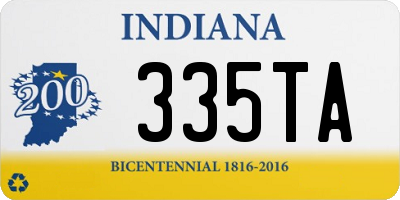 IN license plate 335TA