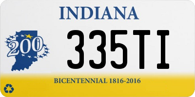 IN license plate 335TI