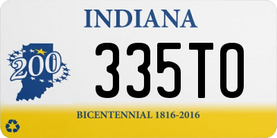 IN license plate 335TO