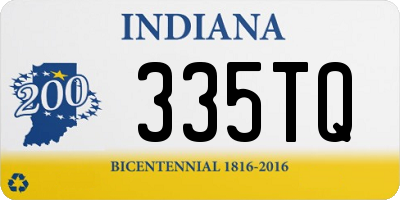 IN license plate 335TQ