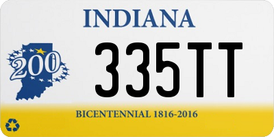 IN license plate 335TT