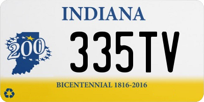 IN license plate 335TV