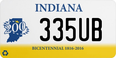 IN license plate 335UB