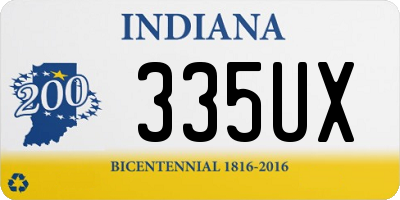 IN license plate 335UX