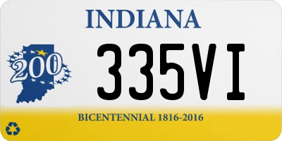 IN license plate 335VI