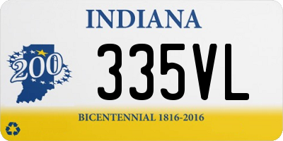 IN license plate 335VL