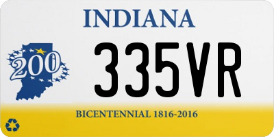 IN license plate 335VR