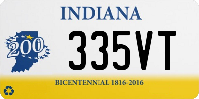 IN license plate 335VT