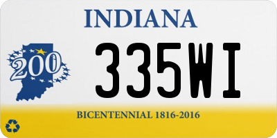 IN license plate 335WI