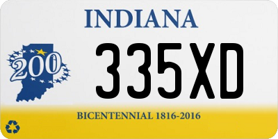 IN license plate 335XD