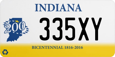 IN license plate 335XY