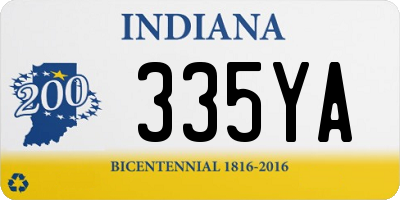IN license plate 335YA